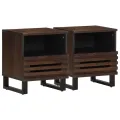 Tables de chevet 2 pcs 40x34x46 cm bois de manguier massif