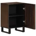 Armoire de salle de bain marron 38x34x58cm bois massif manguier