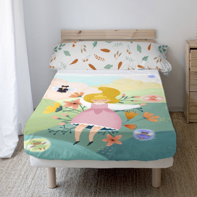 Jeu de draps HappyFriday Mr Fox Dreaming Multicouleur Lit 1 persone 2