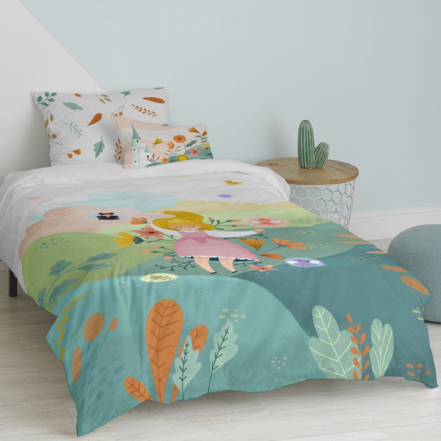 Parure de couette HappyFriday Mr Fox Dreaming  Multicouleur Lit 1 pers