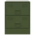Tables de chevet 2 pcs vert 34,5x39x44 cm acier
