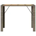 Table de bar de jardin et dessus en bois acacia résine tressée