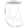 Table de jardin pliable Ø55x75 cm bambou