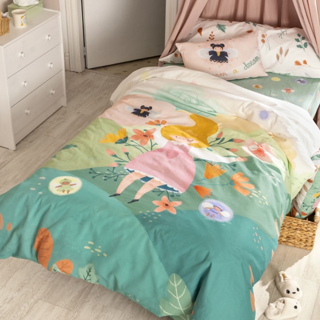 Parure de couette HappyFriday Mr Fox Dreaming  Multicouleur Lit 1 pers