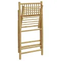 Chaises de bistro pliantes lot de 6 coussins gris foncé bambou