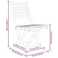 Chaises pliables de jardin lot de 6 43x54x88 cm bambou