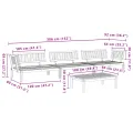 Salon palette de jardin 4 pcs bois d'acacia massif