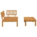 Salon de jardin palette 2 pcs bois massif d'acacia