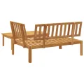 Salon de jardin palette 2 pcs bois massif d'acacia