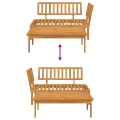 Salon de jardin palette 2 pcs bois massif d'acacia