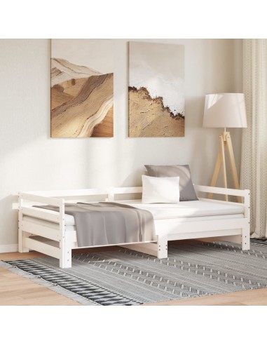 Lit de jour et lit gigogne sans matelas 90x200 cm bois massif