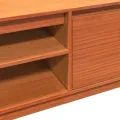 Meuble TV cire marron 140x35x40 cm bois pin massif
