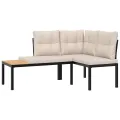 Bancs de jardin avec coussins lot de 2 acier enduit de poudre