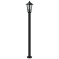 Lampadaire d'extérieur noir 120 cm acier inoxydable