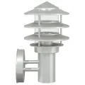 Applique murale d'extérieur argenté acier inoxydable