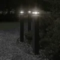 Lampadaire d'extérieur avec capteur noir 80 cm aluminium