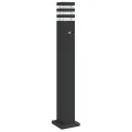 Lampadaire d'extérieur avec capteur noir 80 cm aluminium