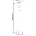 Lampadaire d'extérieur avec capteur noir 80 cm aluminium