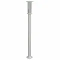 Lampadaire d'extérieur argenté 100 cm acier inoxydable