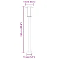 Lampadaire d'extérieur argenté 100 cm acier inoxydable