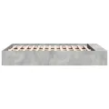 Cadre de lit sans matelas gris béton 135x190 cm