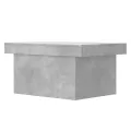 Table basse gris béton 80x55x40 cm bois d'ingénierie