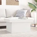 Table basse blanc 100x55x40 cm bois d'ingénierie