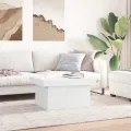 Table basse blanc 100x55x40 cm bois d'ingénierie