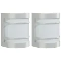 Appliques murales d'extérieur 2pcs argenté acier inoxydable