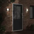 Appliques murales d'extérieur 2pcs argenté acier inoxydable