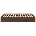 Cadre de lit avec tiroirs sans matelas chêne marron 120x190 cm