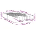 Cadre de lit sans matelas chêne marron 120x190 cm