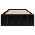 Cadre de lit sans matelas noir 90x200 cm