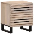 Tables de chevet 2 pcs 40x34x46 cm bois manguier massif blanchi