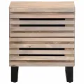 Tables de chevet 2 pcs 40x34x46 cm bois manguier massif blanchi