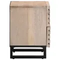 Tables de chevet 2 pcs 40x34x46 cm bois manguier massif blanchi