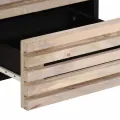 Tables de chevet 2 pcs 40x34x46 cm bois manguier massif blanchi
