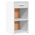Tables de chevet 2 pcs blanc 35x34x65 cm bois d'ingénierie