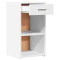 Tables de chevet 2 pcs blanc 35x34x65 cm bois d'ingénierie