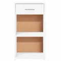 Tables de chevet 2 pcs blanc 35x34x65 cm bois d'ingénierie