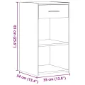 Tables de chevet 2 pcs blanc 35x34x65 cm bois d'ingénierie
