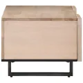 Table basse blanc 100x55x40 cm bois de manguier massif