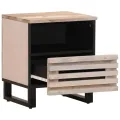 Tables de chevet 2 pcs 40x34x46 cm bois manguier massif blanchi