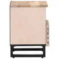 Tables de chevet 2 pcs 40x34x46 cm bois manguier massif blanchi