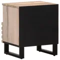Tables de chevet 2 pcs 40x34x46 cm bois manguier massif blanchi