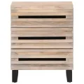 Table de chevet 50x34x62 cm bois de manguier solide