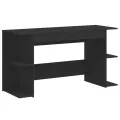 Bureau noir 140x50x75 cm bois d'ingénierie