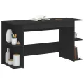 Bureau noir 140x50x75 cm bois d'ingénierie