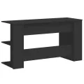 Bureau noir 140x50x75 cm bois d'ingénierie