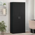 Armoire à chaussures Noir 80x39x178 cm Bois d'ingénierie